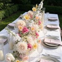Fleurs artificielles au toucher réel, centre de table floral pour mariage, décorations personnalisables, arrangements de fleurs artificielles pour événements et mariages