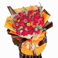 Bouquet fleur papier d'emballage pour emballage papier cadeau Offre Spéciale fleuriste fournitures bord d'or papier étanche