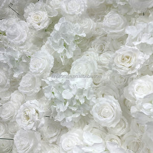 約束の花の壁の背景白い花の壁8フィートx8フィートの白い花の壁のパネルの装飾 - Product Image 2