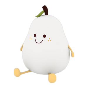 Adorable petite lampe de nuit en silicone en forme de poire, rechargeable par USB, pour bébé, allaitement, petite veilleuse - Product Image 1