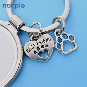 LOGO rapide Promotion porte-clés en métal porte-clés vierge Sublimation meilleurs <span class=keywords><strong>amis</strong></span> patte Pet porte-clés vierge - Product Image 5