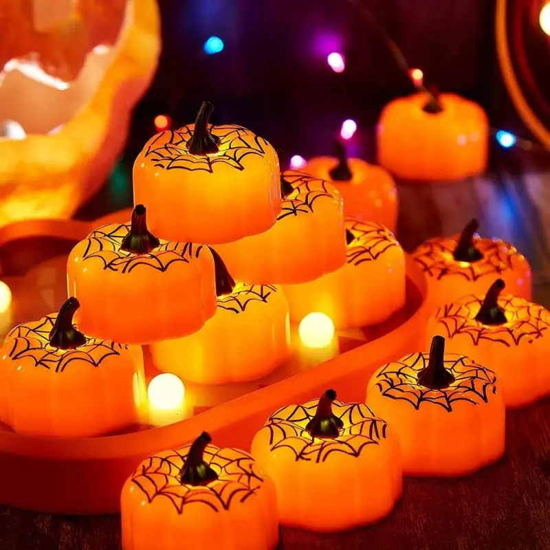 Decorações de Halloween LED Lâmpada eletrônica de abóbora atmosfera decoração lâmpada luminosa brinquedo yiwu agente de compra