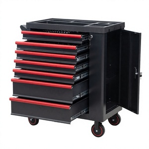 Armoire à outils en fer avec roues, peinture poudrée, personnalisable OEM, pour garage, atelier, réparation automobile, garantie 3 ans, serrure à clé, charge maximale 300 kg - Product Image 4