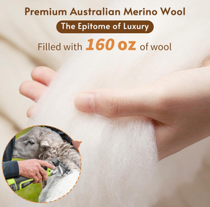 Tissu en <span class=keywords><strong>coton</strong></span> respirant et doux pour la peau de qualité supérieure sur-matelas de remplissage en laine mérinos 100% biologique avec bandes élastiques - Product Image 5