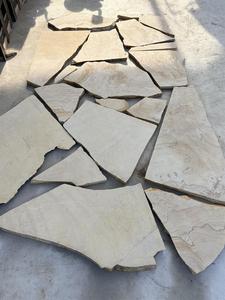 Dalles de <span class=keywords><strong>pierre</strong></span> naturelle en ardoise, grandes et irrégulières, pour revêtement de sol extérieur, allées de jardin, pavés de <span class=keywords><strong>pierre</strong></span> beige pour aménagement paysager - Product Image 2