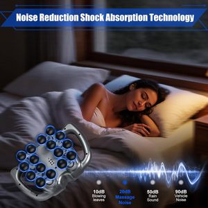 Pistolet de massage électrique portable à percussion, 16 têtes, logo personnalisé OEM, silencieux, puissant, pour le dos - Product Image 2