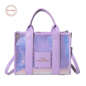 Glitter <strong>Sequin</strong> Fashion Tote Bag Women's Tote Trendy Style Adjustable Shoulder Strap Crossbody <strong>Handbag</strong> - Product Image 1