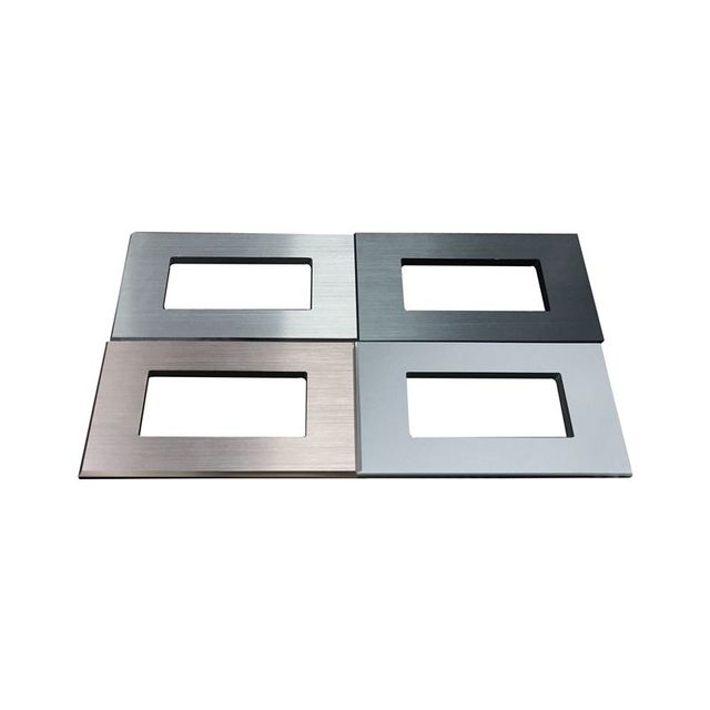 Customized Aluminum Parts Wall Light Flat Switch Cover Screwless Wall Plate