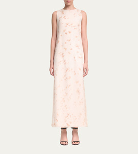 Vestido Largo Elegante sin Mangas con Estampado Floral para Mujer, con Abertura en la Espalda, para Invitadas <span class=keywords><strong>de</strong></span> Boda y Ocasiones Formales - Product Image 4