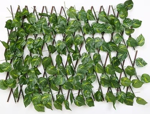 Décorations murales de plantes rurales simulées, clôtures, fleurs artificielles, feuilles vertes, clôtures rétractables, revêtements de balcon - Product Image 2