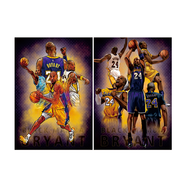3D Flip Effect Lenticular Poster Custom Basketball Player Images Eco-Friendly 0.6MM PET Plastic Home Decoration