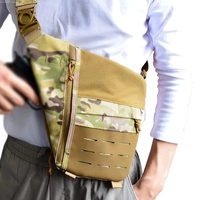 Sac de poitrine tactique Oxford antivol pratique noir pour sports de plein air, pour dissimuler une arme