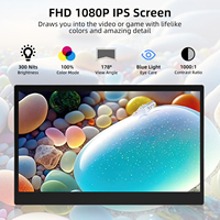 Moniteur portable pour ordinateur portable 15 pouces FHD 1080P USB-C, moniteur de voyage externe, deuxième moniteur de jeu, extension pour PC, MAC, téléphone
