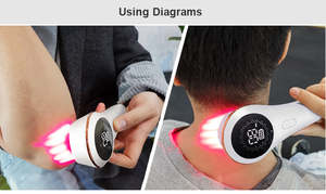 Appareil de soulagement de la douleur à faible niveau LLLT tenu à la main, baguette de massage à lumière rouge froide pour le corps, cible les douleurs musculaires et articulaires - Product Image 6