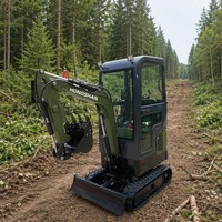 Mini-excavatrice sur chenilles 1,8T 2T 3T avec moteur diesel CE EPA pour espaces étroits et aménagement paysager, moment de charge élevé, livraison gratuite, garantie 1 an