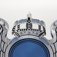Trophée de récompense en acrylique haut de gamme en forme d'aile avec base noire, plaque de reconnaissance personnalisée avec logo pour les récompenses sportives et professionnelles