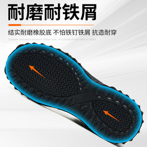 Safety Boots Men Steel Toe High Top Anti Smashing Puncture Resistant Water Repellent Non Slip Work Shoes Mechanical - Product Image 5