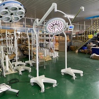 Lámpara Quirúrgica LED sin Sombra con Base Rodante, Luz Fría, Alta Calidad de Reproducción Cromática 98, para Uso Hospitalario, Ginecología, Odontología, Veterinaria
