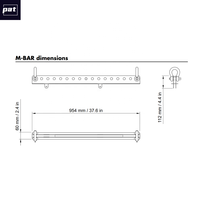 M-BAR Coque en aluminium écologique, durable, portable, étanche, son stéréo/mono/surround, base pour home cinéma