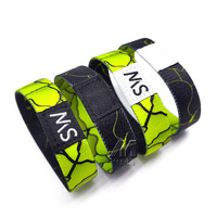 Bracelets élastiques personnalisés en polyester écologique pour promotion, avec étiquette tissée, logo par sublimation, couleurs PMS, vente en gros