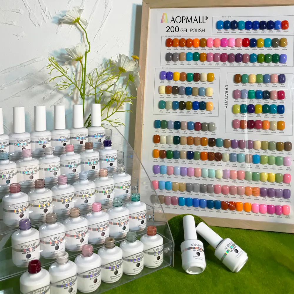 AOPMALL Private Label Morandi Series Set di smalti Gel 1000 + colori produttori di smalti per unghie in Gel