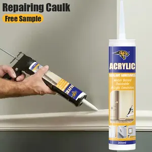 300ml repairing small cracks and grouting adhesive sealant water Based Paintable white Acrylic Sealant caulk