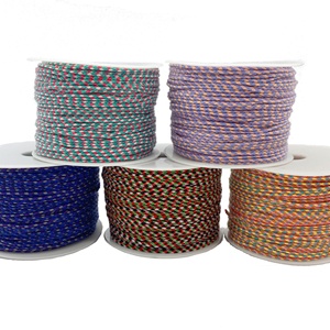 <span class=keywords><strong>2mm</strong></span> Polyester schnur Hand geriebenes Baumwoll seil Drei-Blumen-Seil Viersträngiger Baumwoll schnur Geflochtener Quasten faden für die Schmuck herstellung - Product Image 5