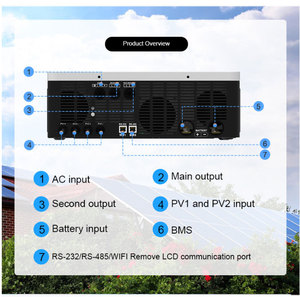 Xingzhijie 220/240/230VAC tấm pin mặt trời, 48VDC kép PV Inverter MPPT kiểm soát tất cả trong một biến tần 1.6/3.2kw quang điện biến tần - Product Image 5