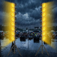 Projecteur LED Par IP65 étanche, lot de 8, avec flight case, prêt à être expédié pour événements extérieurs