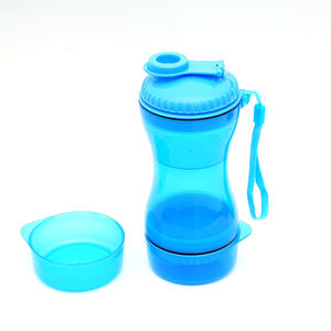 Fabrieksgemaakte draagbare 2-in-1 lekvrije reisfles voor katten- en hondenvoer en -water voor buitenwandelingen - Product Image 3