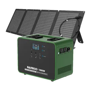 Chargeur solaire 1000W centrale électrique portable pour un usage domestique chargeur solaire générateur batterie lithium-ion portable vente en gros