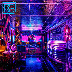 Espositore in cristallo bordo soffitto Interior Design luci Laser Night Club mobili bancone <span class=keywords><strong>Bar</strong></span> decorazione per Night Club - Product Image 2