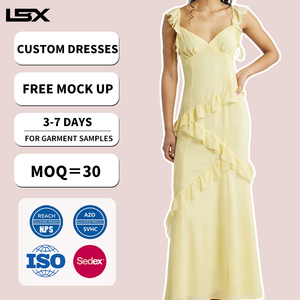 <span class=keywords><strong>Vestido</strong></span> de Verano Personalizado para Mujer, Estilo Boho, Cuello Halter, Espalda Descubierta, con Volantes, Midi, Casual, de Lujo - Product Image 1