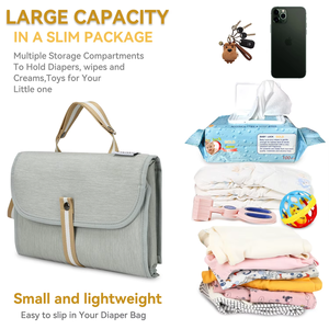 BSCI Factory Custom portatile fasciatoio copri pannolino impermeabile pieghevole in poliestere resistente - Product Image 5