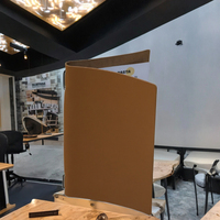 Porte-menu de restaurant moderne en cuir PU écologique de luxe, couverture imperméable, bande élastique, impression sérigraphique, cadeaux d'affaires