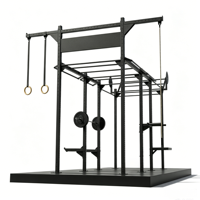 Station d'entraînement multifonctionnelle tout-en-un en acier inoxydable pour l'extérieur, base robuste pour exercices de musculation