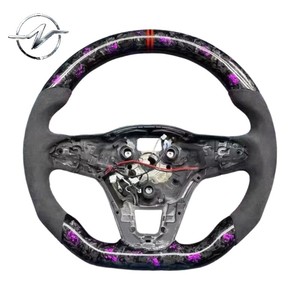 Volante Deportivo Personalizado de Fibra de Carbono Forjada con Logotipo de 12 Puntas, Cuero, Agarre de 35 mm, Costuras Personalizadas para Volkswagen Mk8 2020-2025 - Product Image 3