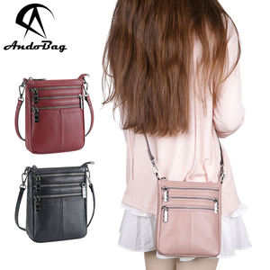 Sacs bandoulière AndoBag pour femmes, sac à main en cuir véritable, sac à bandoulière décontracté tendance, avec poche multi-couches 1928 - Product Image 1