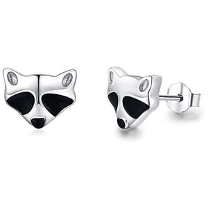 E2258 Orecchini a Perno con Animali in Oro Bianco, Gioielli Unisex alla Moda - Product Image 1