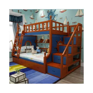 kids children bedroom furniture bunk bed wooden children bed design