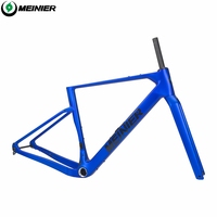 Cadre de vélo de gravier en carbone MEINIER T1000, compatible avec des pneus jusqu'à 700Cx57C, frein à disque, passage des câbles interne, cadre de cyclocross avec boîte à outils