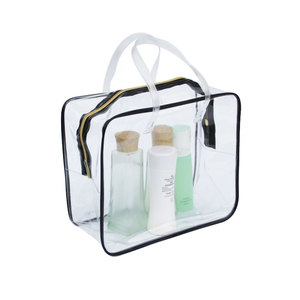 Fabricant de sacs à main personnalisés en PVC, sacs cosmétiques en gros pour femmes, sacs de plage transparents en PVC holographique imperméables avec fermeture éclair - Product Image 3