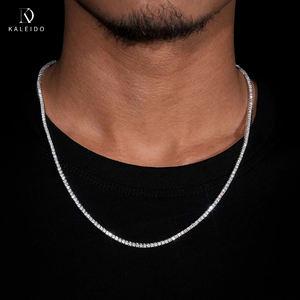 สร้อยเงิน VVS <span class=keywords><strong>Moissanite</strong></span> สี925ขนาด2มม. 3มม. 4มม. 5มม. ทองคำขาวผู้หญิงผู้ชายของขวัญเครื่องประดับดีสร้อยคอเพชรสำหรับห้องปฏิบัติการ - Product Image 4