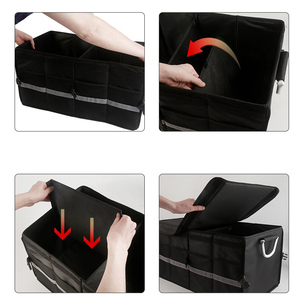 Organizzatore durevole cinghie regolabili pieghevoli nero Suv pieghevole per bagagliaio auto <span class=keywords><strong>scatola</strong></span> portaoggetti per auto - Product Image 3