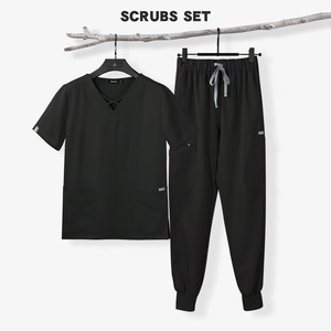 Hospital Uniforms Medical <b>Nursing</b> Scrub Uniform Scrub Sets Short Sleeve Tops Jogger Pants - Product Image 3