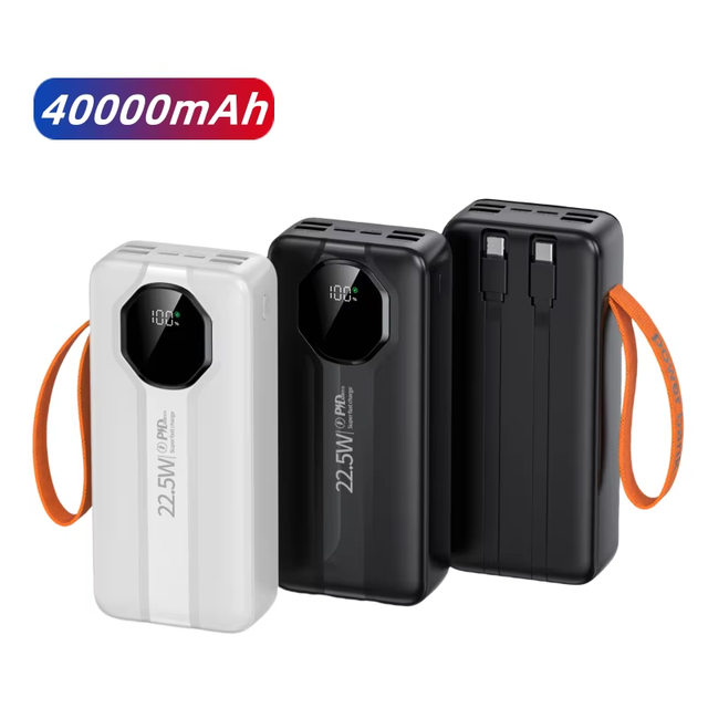 High Capacity Portable Mobile Charger Trending PD Powerbank 40000mAh LI-Polymer Battery Power Bank