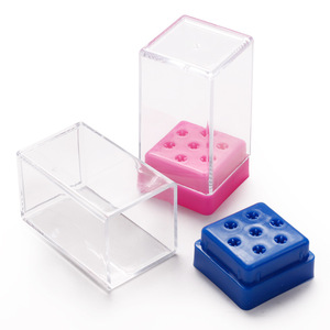 Boîte de rangement transparente à 7 trous pour embouts de ponceuse à ongles, support de présentation pour têtes de polissage, organisateur pour outils de manucure et nail art - Product Image 2