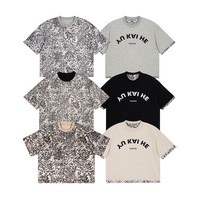 Kaos Leopard Print Dua Sisi Berkualitas Tinggi YKH 240GSM, Kaos Boxy, Sablon Logo, Kaos Pria, Kaos Custom