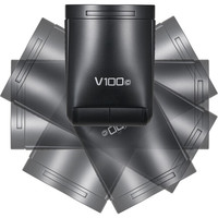 Lampe torche ronde V100 C/n/s/o/p avec batterie, lampe torche puissante de 100 W