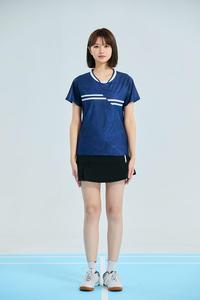 Jersey Tenis Bulu Tangkis Biru Dongker yang Dapat Disesuaikan untuk Pria Wanita Anak-anak, Kaos Latihan Tim dengan Cetak Sublimasi, Pakaian Jersey Olahraga - Product Image 1